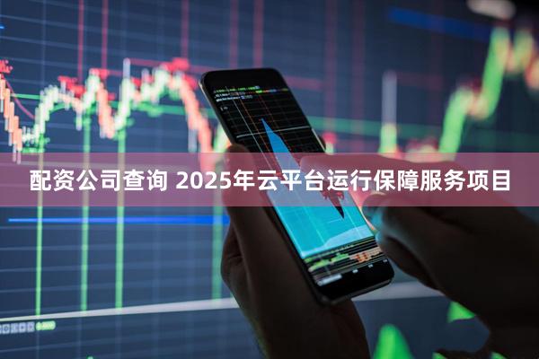 配资公司查询 2025年云平台运行保障服务项目